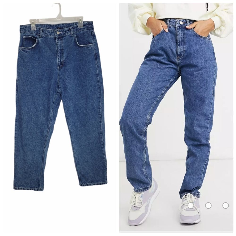RECLAIMED VINTAGE jeans the '91 mom jean‎ dark stone wash denim 34